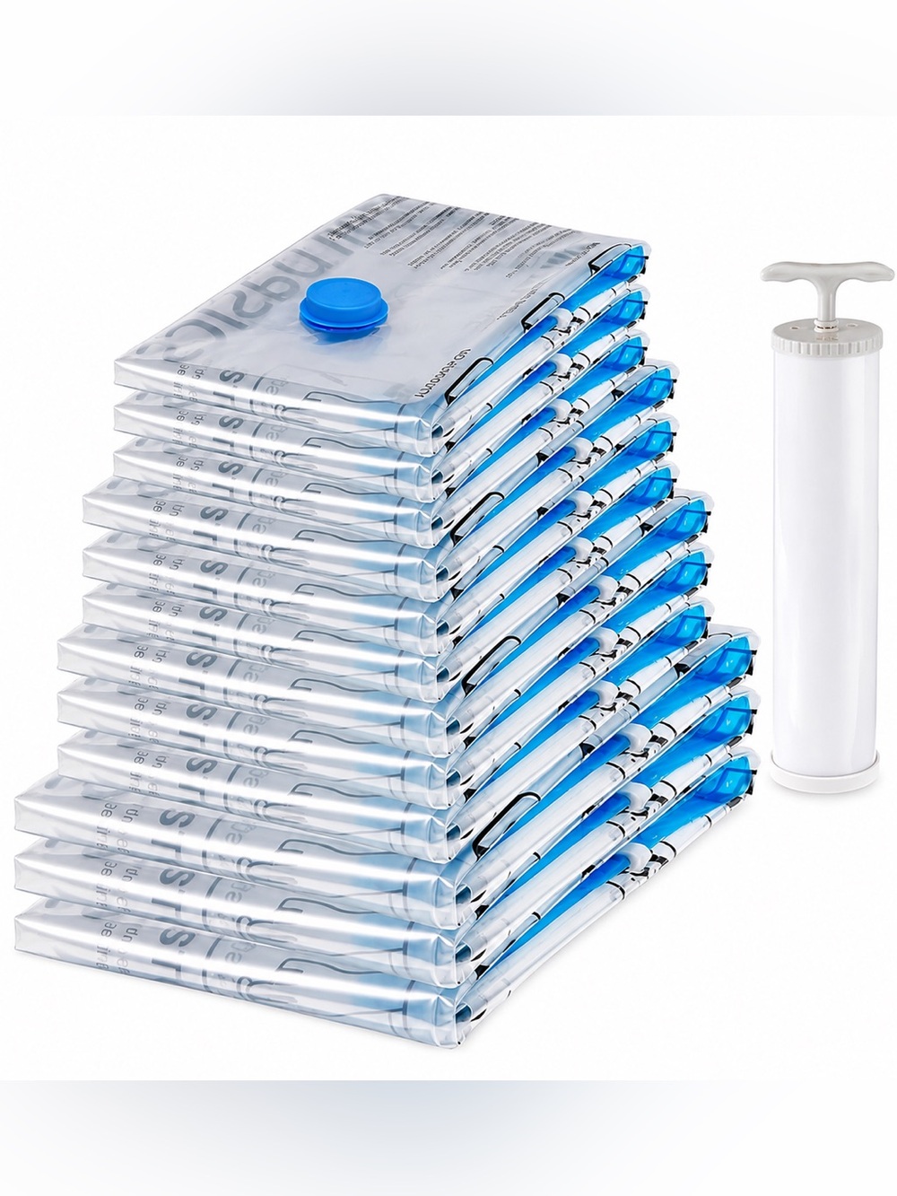 Amazon Basics Vacuum Storage Bags 12-Pack with Hand Pump